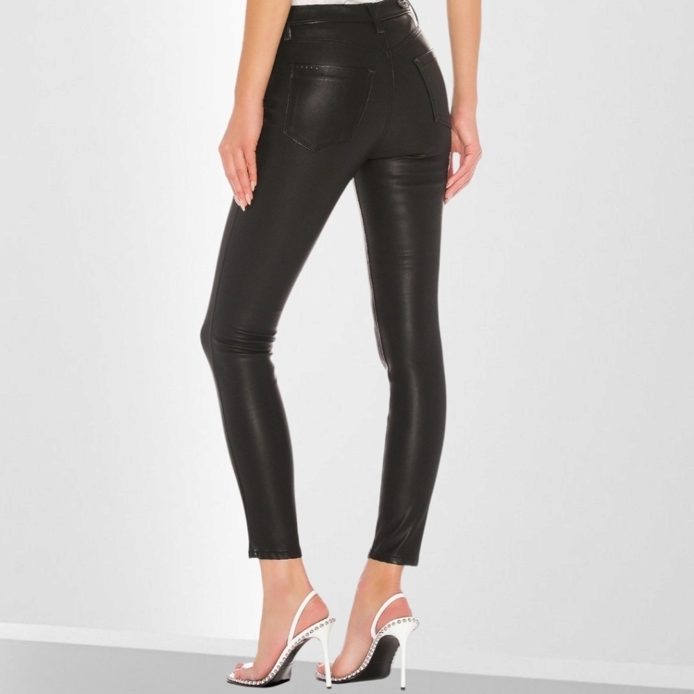 NWT Revolve X Silent NY High Waisted Faux Leather Daddy Soda Cropped Pant